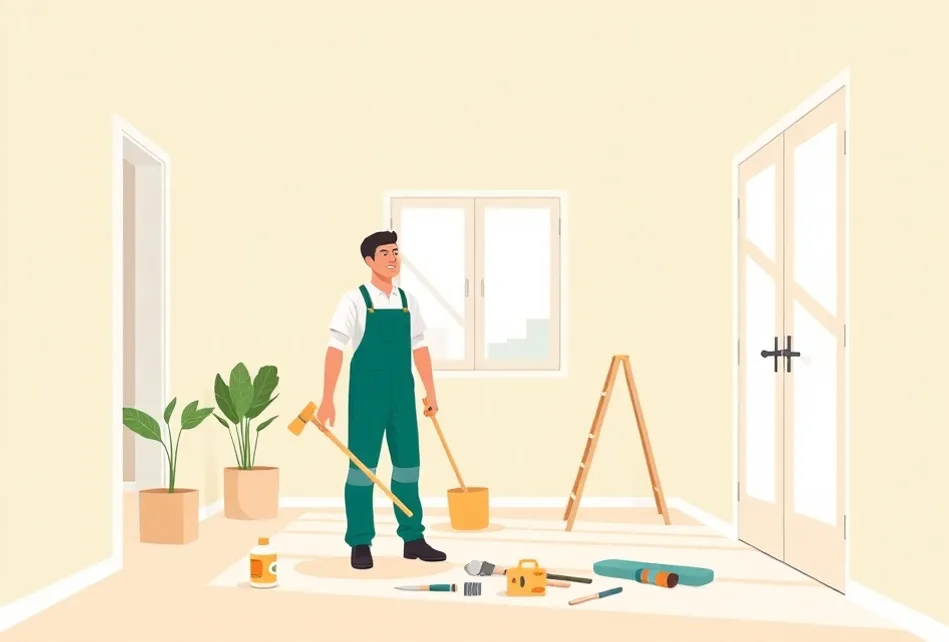 Intérieur rénové après travaux de peinture à Soisy-sous-Montmorency