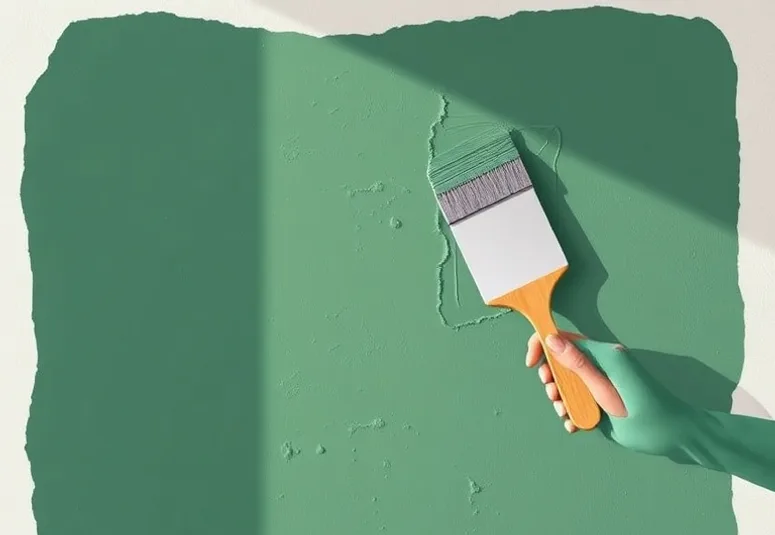 Application d'un enduit décoratif à la lisseuse sur un mur